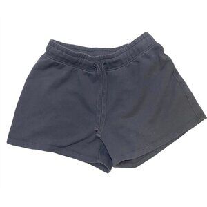 Gap Womens Small Drawstring Shorts Soft Cotton Fleece Blend Dark Gray